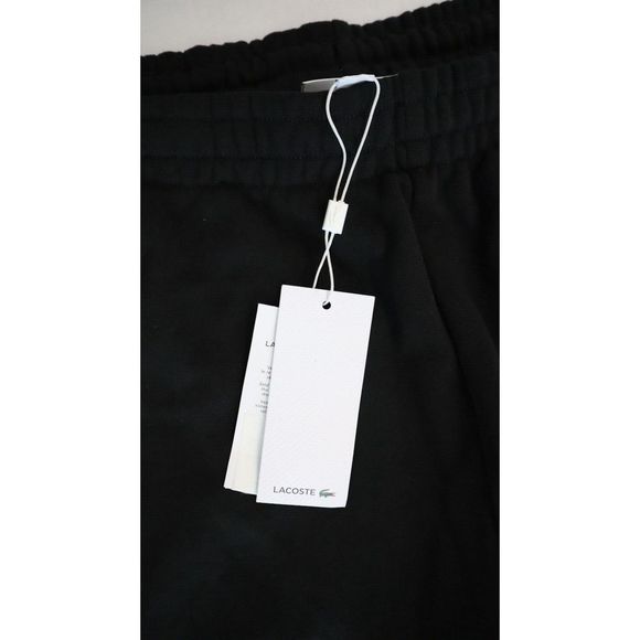 Lacoste XH120851 Men Sz 4XL Black Branded Bands Skinny Fleece Jogging Pants $120 - Picture 5 of 12
